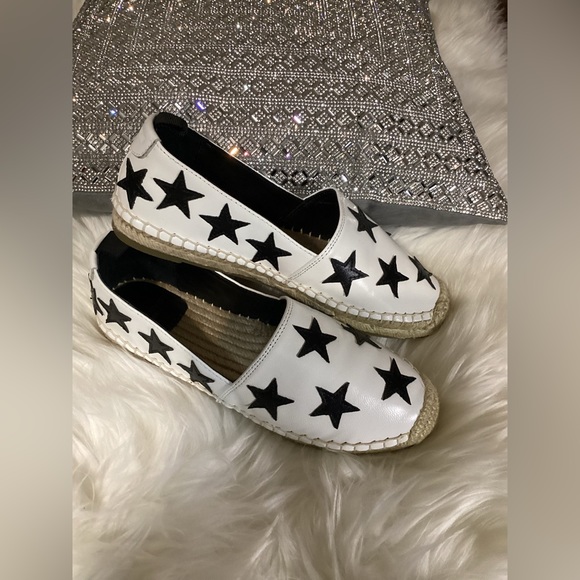 Saint Laurent leather white and black stars size 37 - Picture 3 of 9